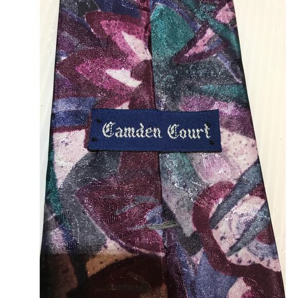Camden Court Floral Classic Wide Mens Necktie - Picture 2 of 5
